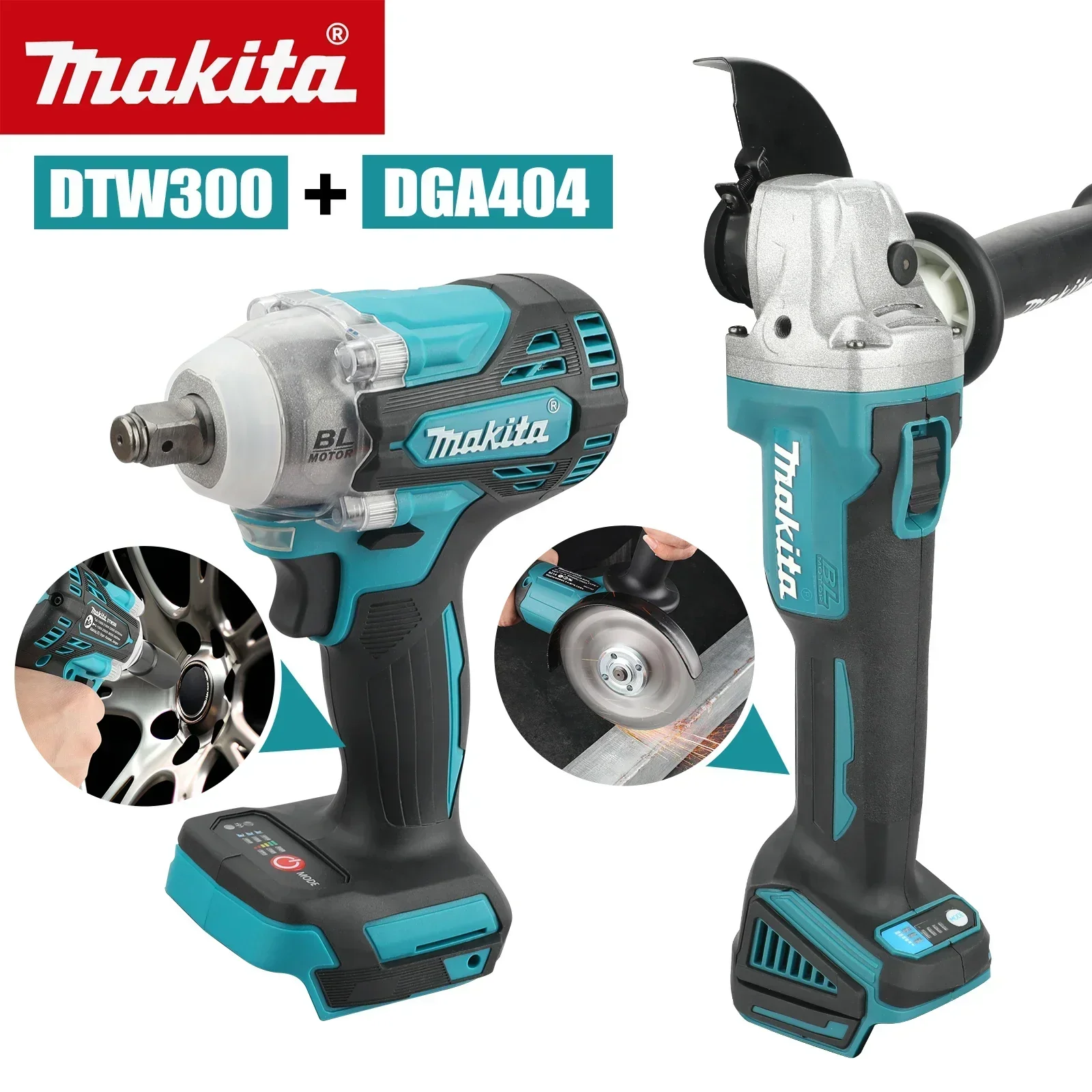 Makita Drill Dtw300 - Juego Combinado Inalámbrico Makita DTW300 DGA404,