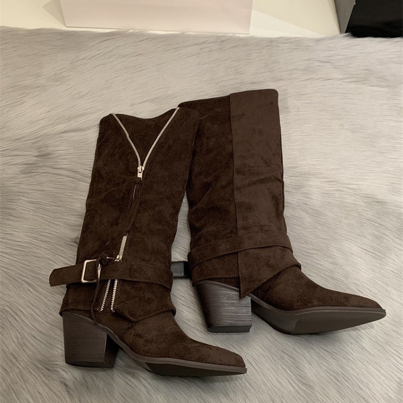 Botas de mujer de cuero de ant - Pipe Bending Spring reseña y precio